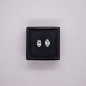 White sapphire Oval Size 6x4  Pcs 2 Cts 0.93 Quality Y/T